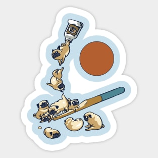 Good Morning Pugs Sticker